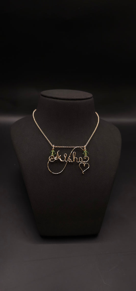 Aisha – 14K Gold Filled Name Pendant with Free Gold-Plated Necklace | Essme