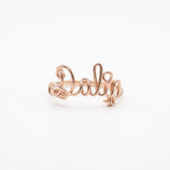 Customized Name Ring | 14K Gold Filled Adjustable Ring | 14k Gold Filled | Italian Silver| Rose Gold