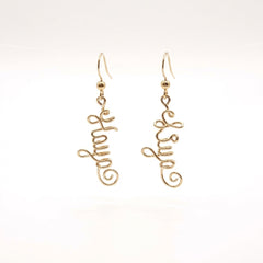 Lilt Drop Naming Earrings | Custom Two-Name Earrings in 14K Gold-Filled, Rose Gold & Silver