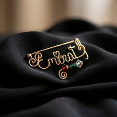 Custom Name Brooches – Personalized Wire Brooch Jewelry in Dubai