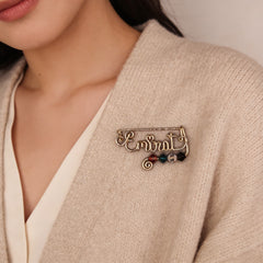Custom Name Brooches – Personalized Wire Brooch Jewelry in Dubai