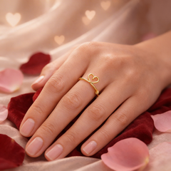 a little heart adjustable ring designed for everyday elegance.