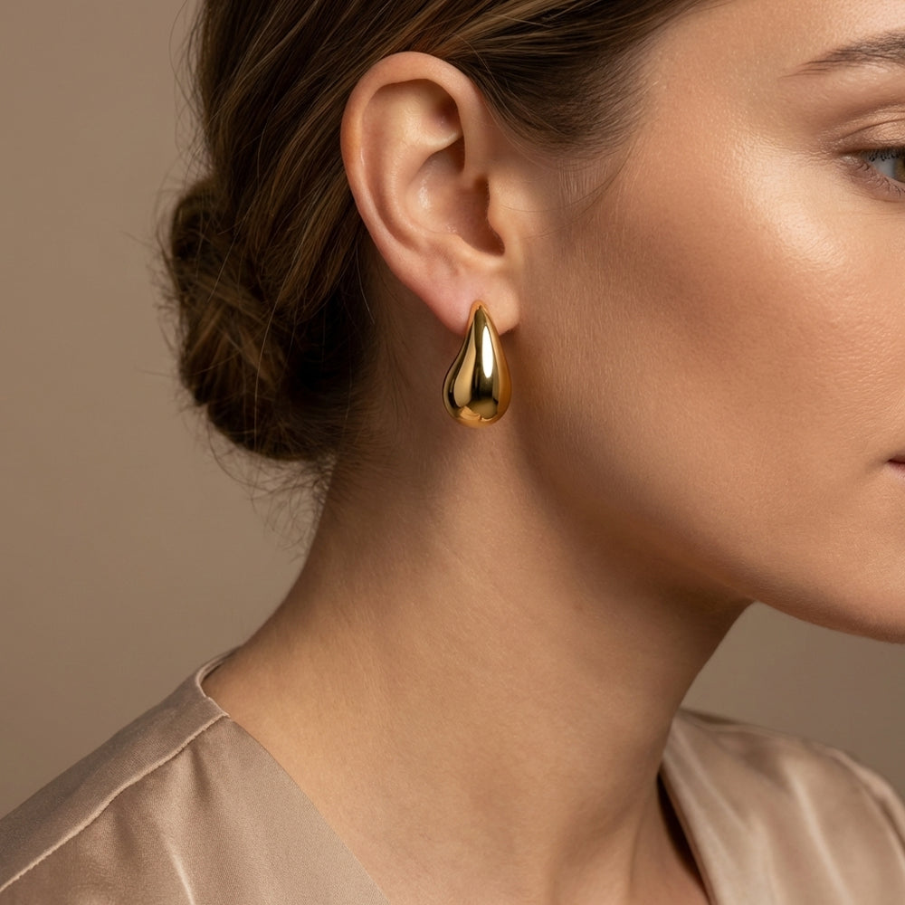 gold-plated stainless steel earrings crafted for durability and comfort