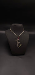 Lilt Drop Name Pendant with Birthstone Crystal | Lightweight and comfortable