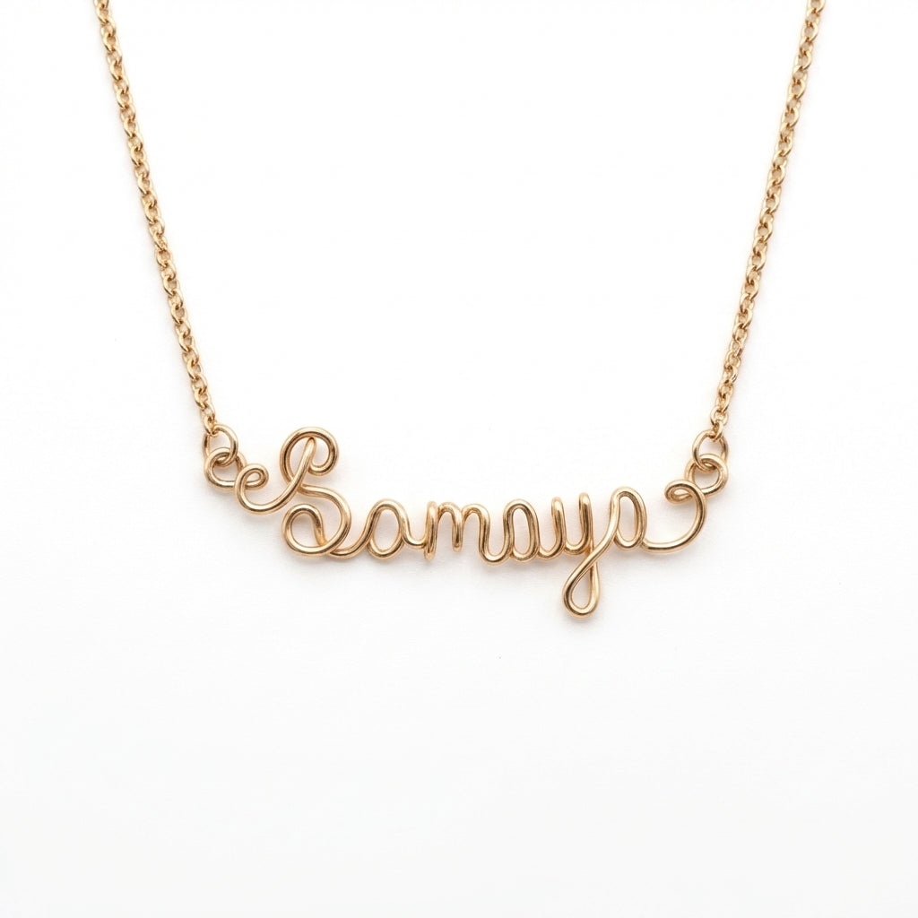 Customised Name Pendant | 14k gold | 925 Italian Silver | Rose Gold Filled