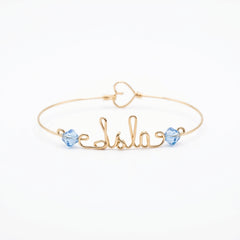 Birthstone Name Cuff Bracelet | Crafted From High-Quality 14K Gold-Filled Material