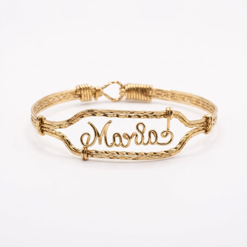 Custom Nameplate Bracelet | 14K Gold Filled Bracelet | Italian Silver