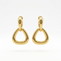 Gold Teardrop Triangle Earrings Dubai | Hypoallergenic & Tarnish-Resistant