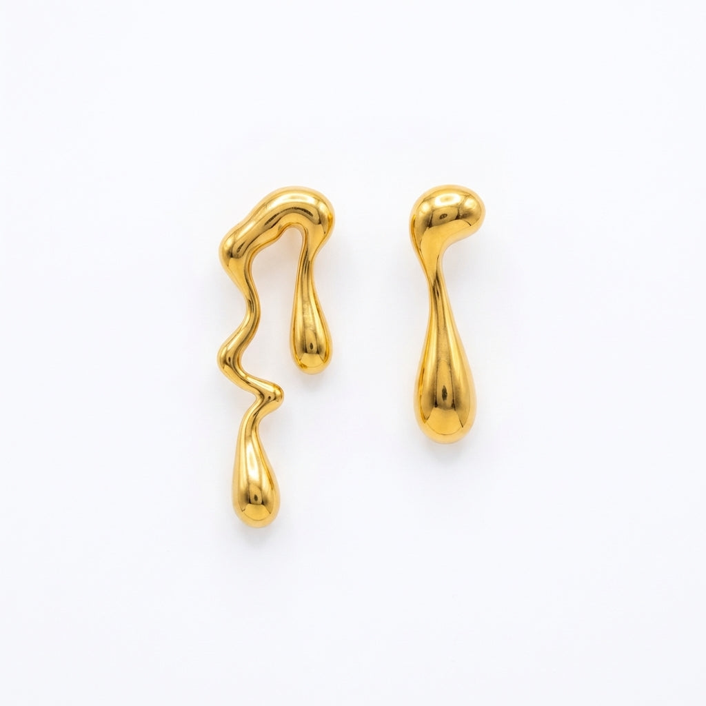 Liquid Gold Drop Earrings | Perfect for Everyday Wear or Special Occasions