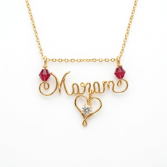 Customised Birthstone Name Necklace UAE | 14K gold-filled Handcrafted Necklace Designed with Elegant Personalization